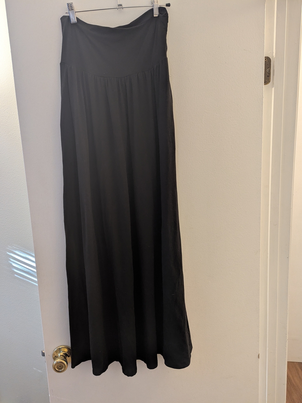 High Waisted Black Maxi Skirt
